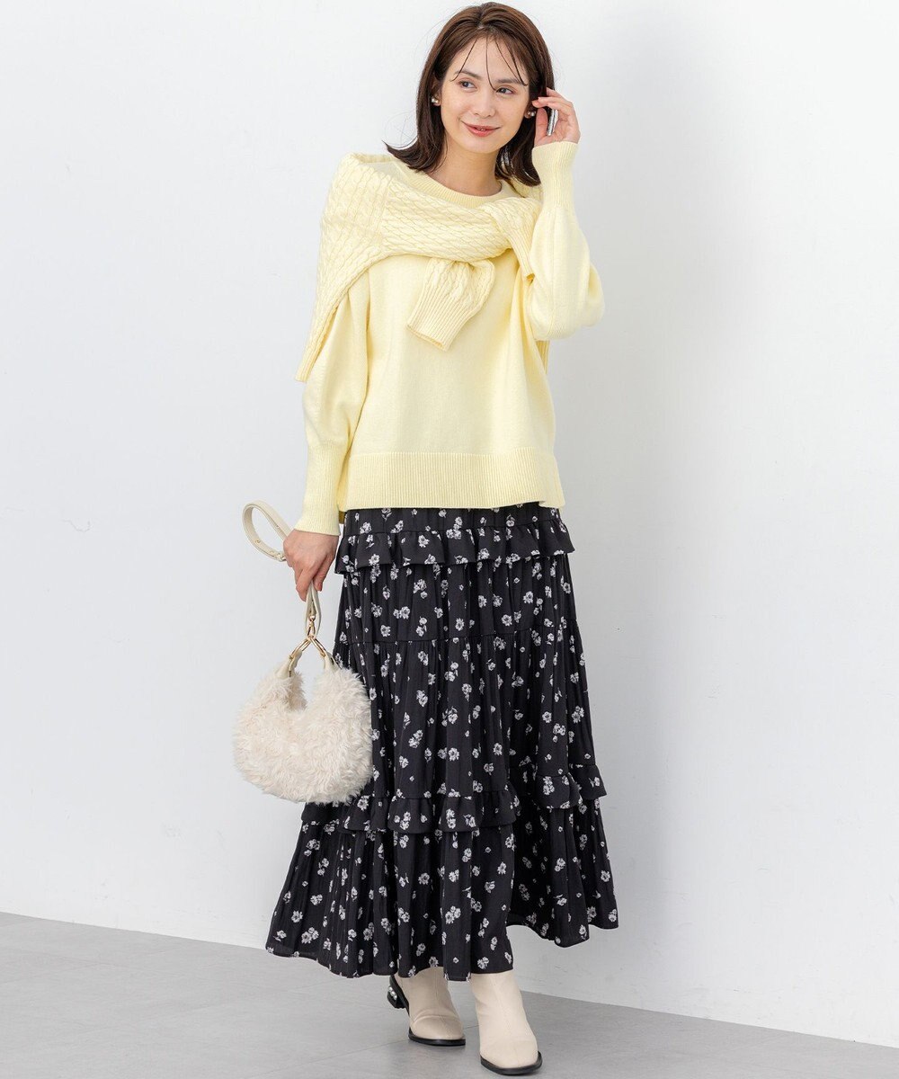 組曲 コットンカシミヤMIX クルーネックニット 