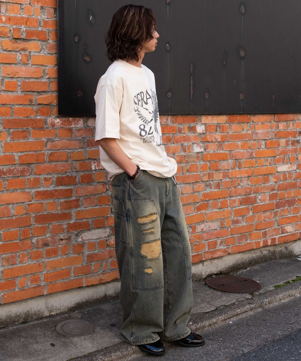 WEGO 【ユニセックス着用ITEM/MLサイズ展開】ブリーチヴィンテージグラフィックT（SS） 