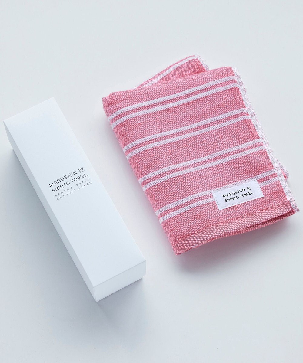 SHINTO TOWEL シマ ハンドタオル ダブル色地 2枚セット 