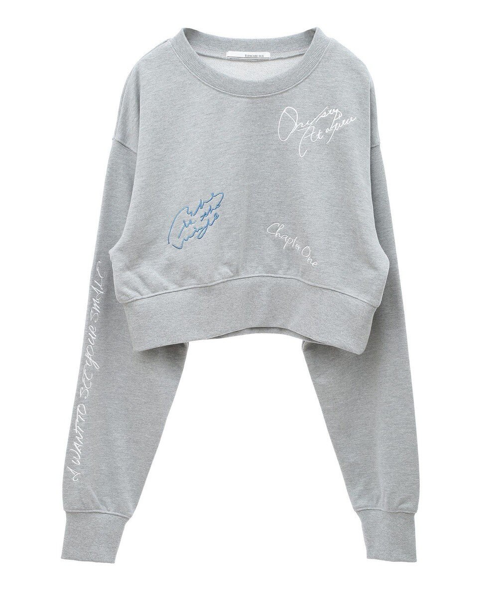 Green Parks ・ＥＬＥＮＣＡＲＥ　ＤＵＥ　ロゴ刺繍ショートスウェッ 