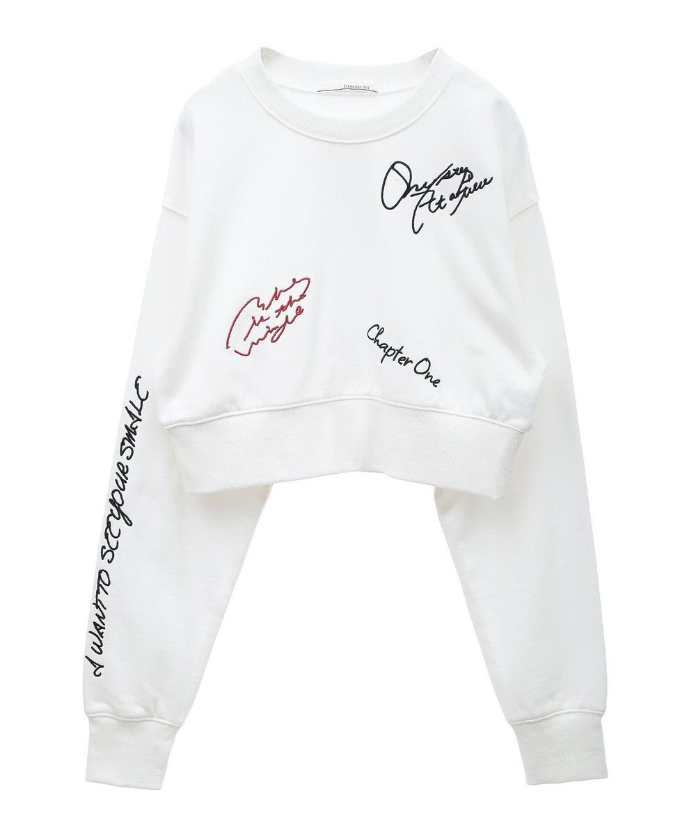 Green Parks ・ＥＬＥＮＣＡＲＥ　ＤＵＥ　ロゴ刺繍ショートスウェッ 