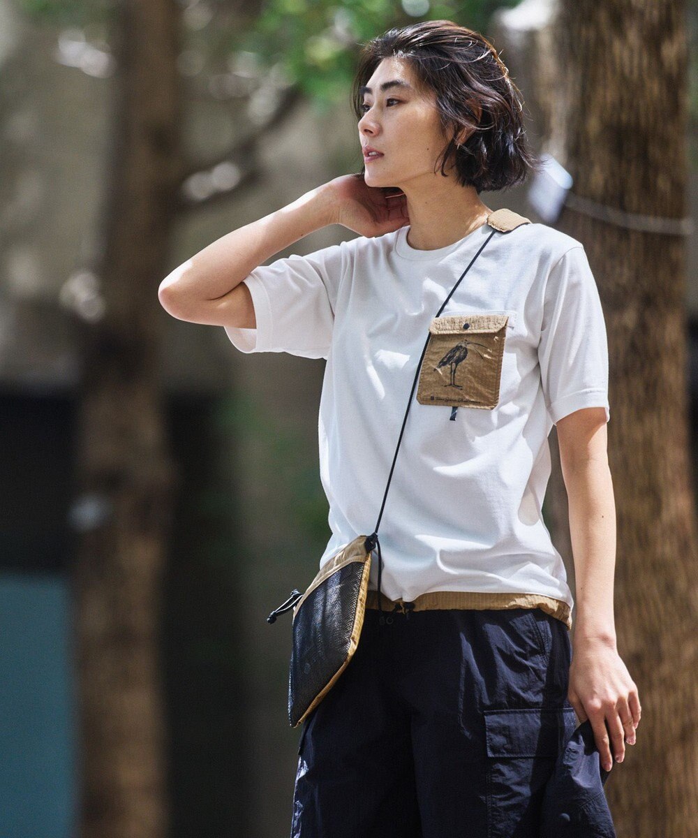 JOSEPH ABBOUD MOUNTAIN 【CREA掲載・テーム ヤルヴィモチーフ・サスティナブル】ビオグレース天竺ｘリップストップTシャツ 