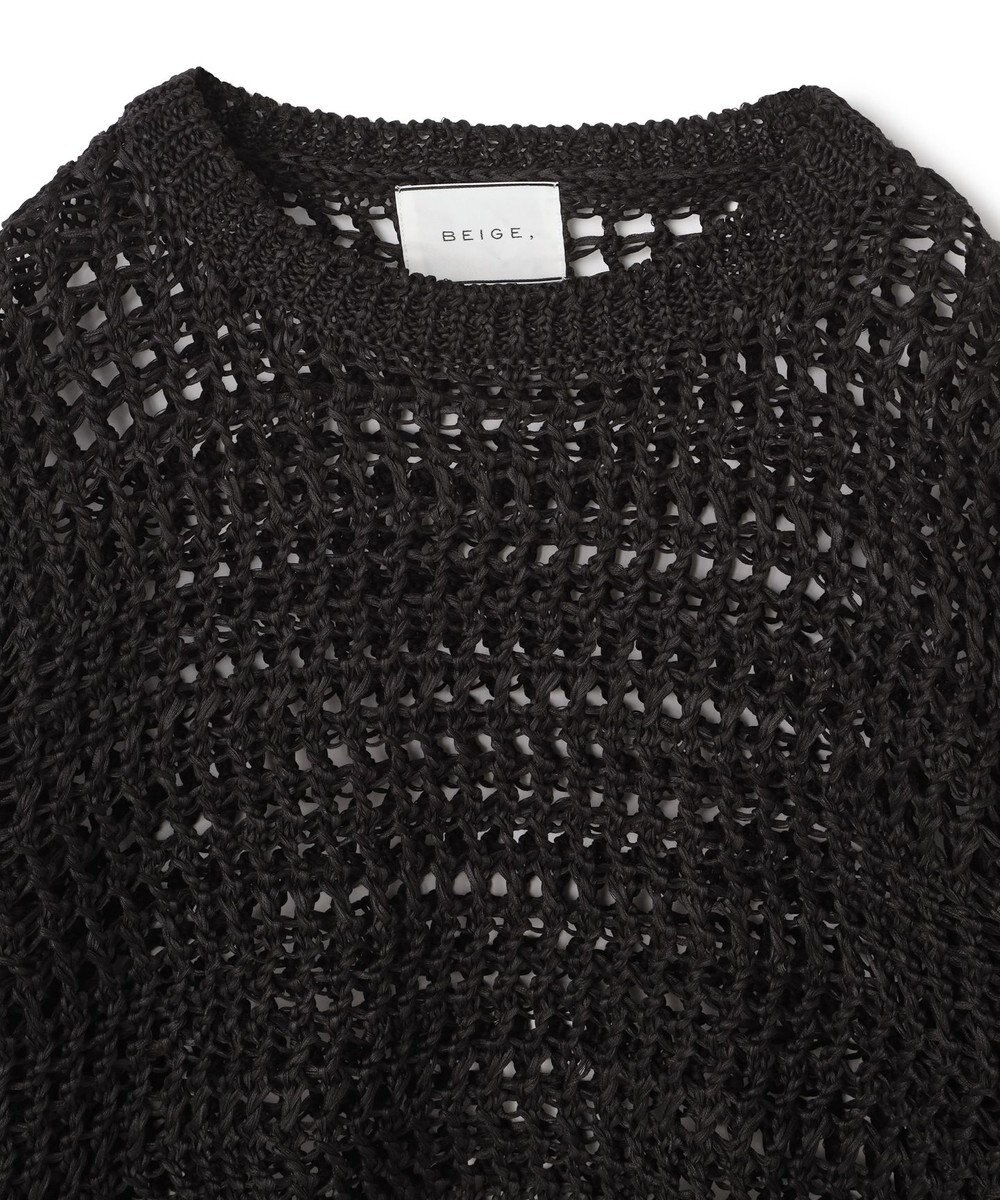 BEIGE， UVITE / コットンメッシュクロップドニット 