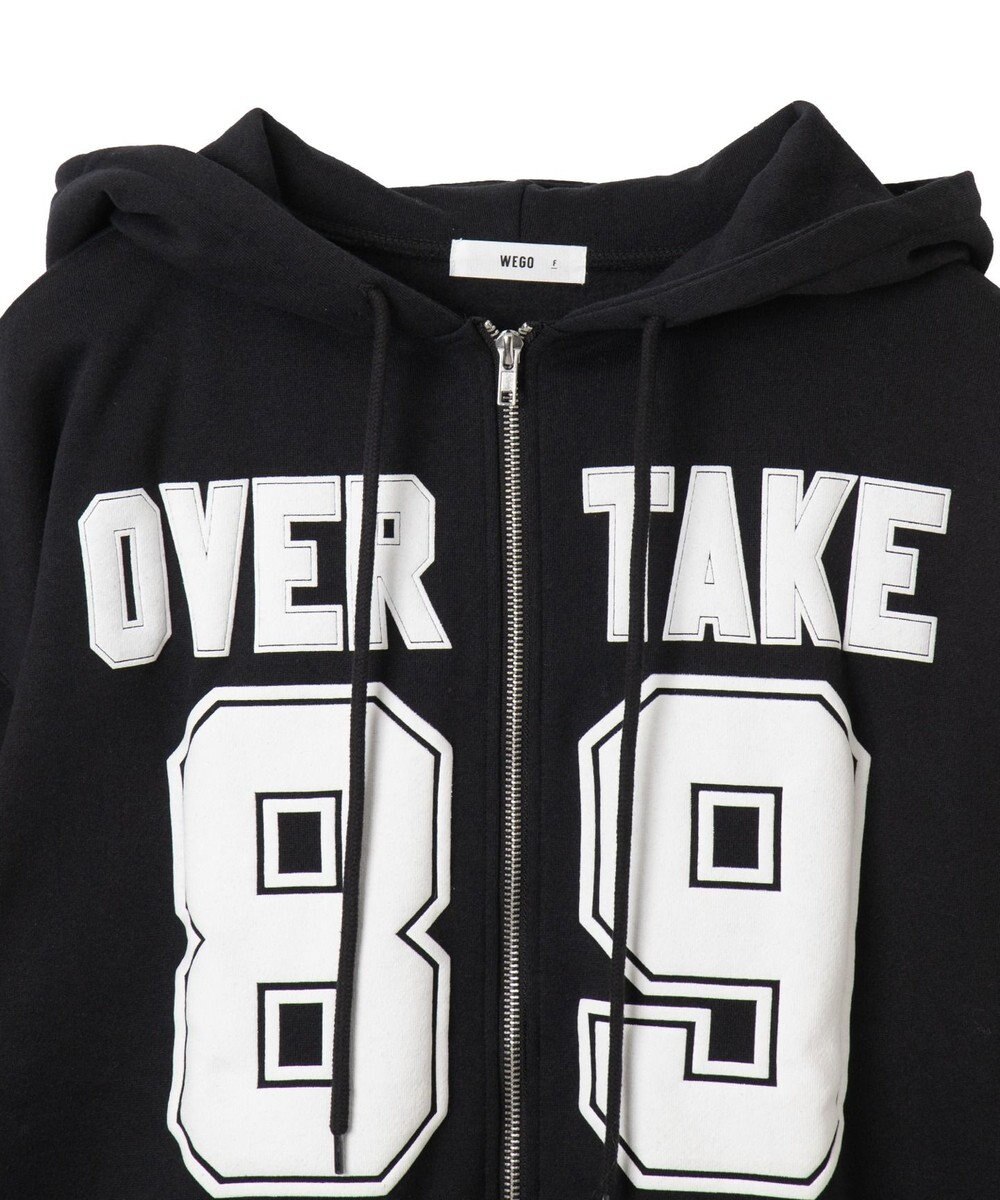 WEGO ナンバリング裏起毛BIGジップパーカー 