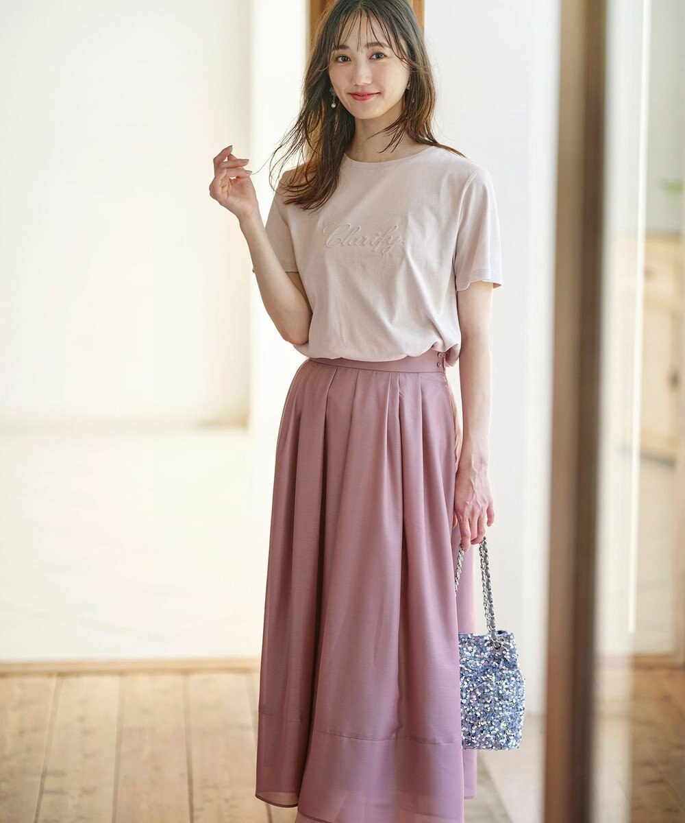 ANY SIS エンボスロゴ Tシャツ 