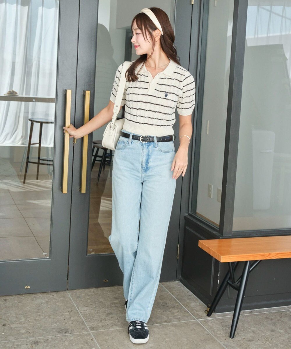 WEGO 別注USPOLO　ケーブルニットポロ 