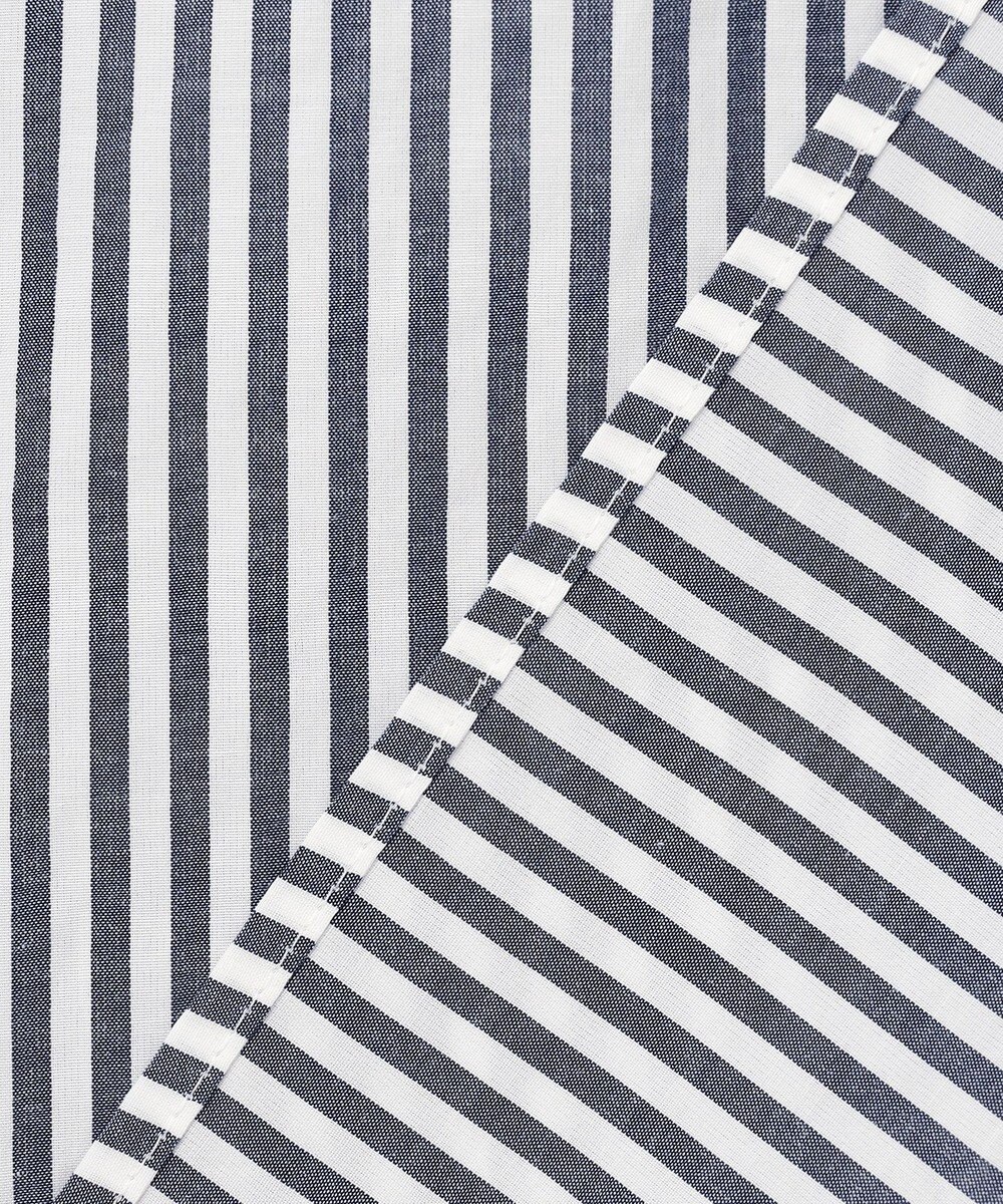 J.PRESS LADIES S 【洗える】コットンアセVis ストライプ クルーネック ブラウス 