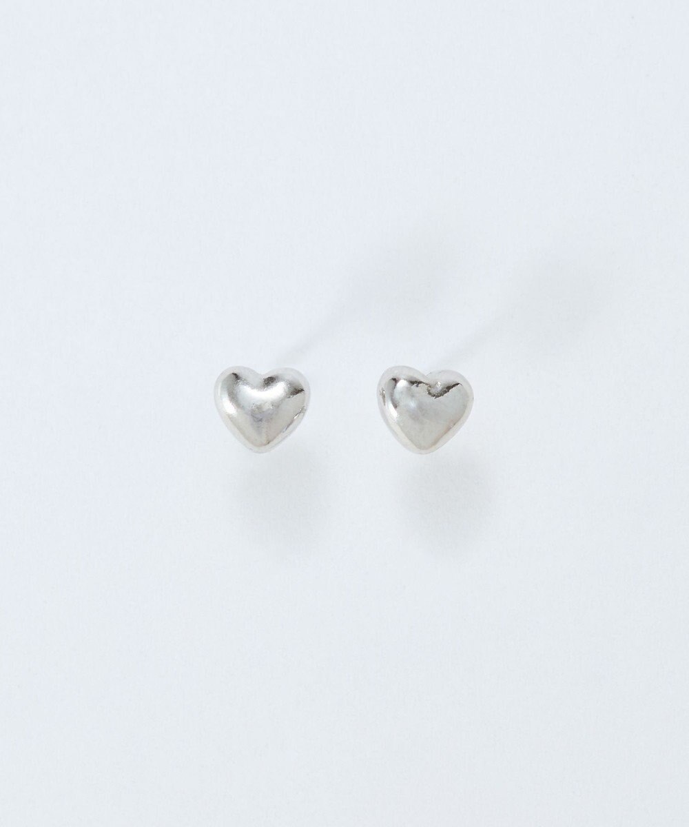 Phoebe 【金属アレルギー対応】パフィーハートピアス　シルバー/サージカルステンレス 