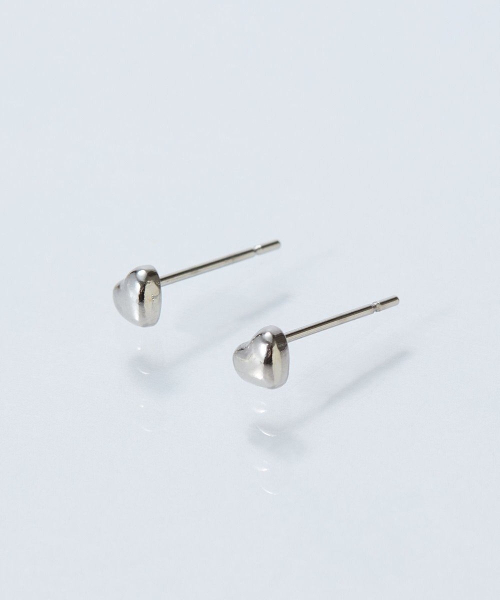 Phoebe 【金属アレルギー対応】パフィーハートピアス　シルバー/サージカルステンレス 