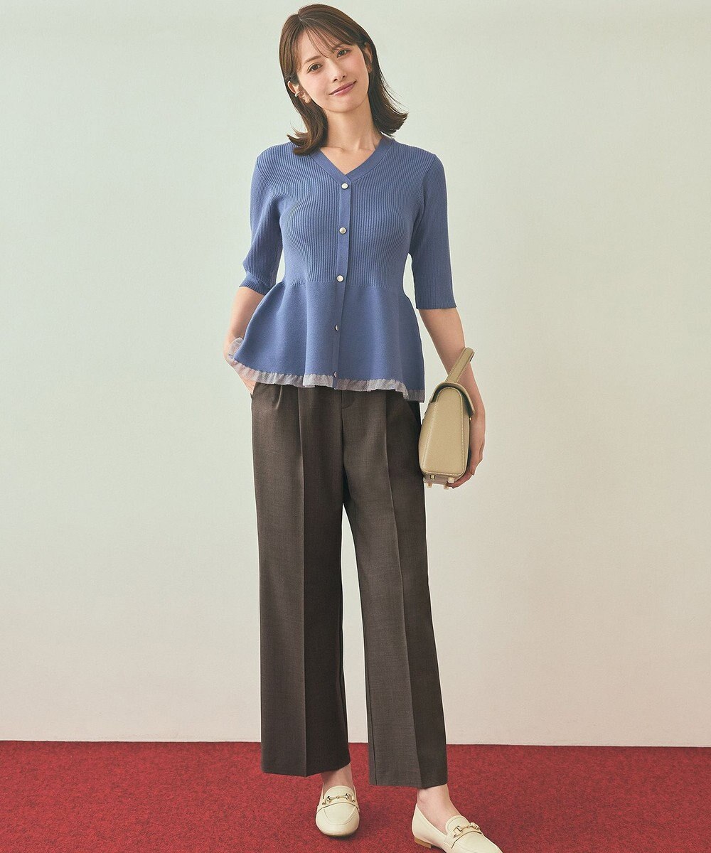 ANY SIS S ウーステッドエステル ワイドパンツ 