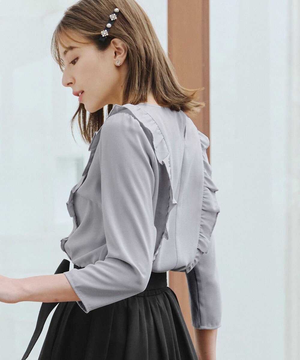 Tiaclasse 【洗える】フリルブラウス 