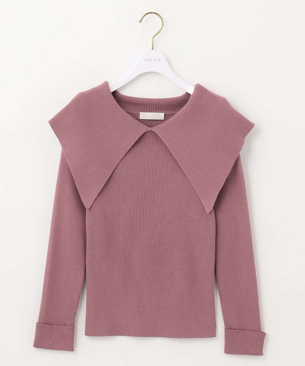 ANY SIS 【洗える】ビックカラーリブ ニット 