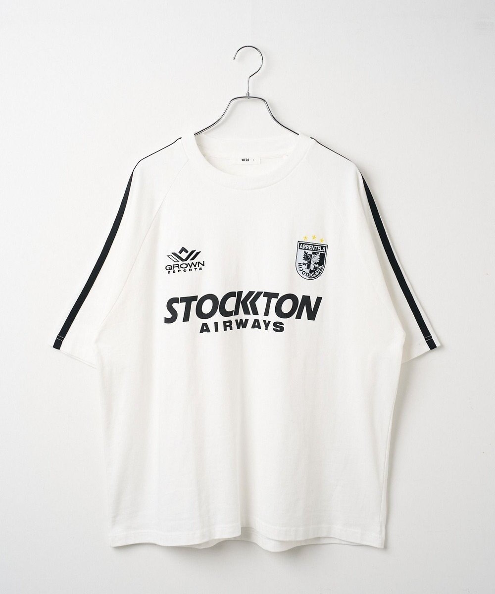 WEGO 【ユニセックス着用ITEM/手洗い可/MLサイズ】ラインゲームロゴT 