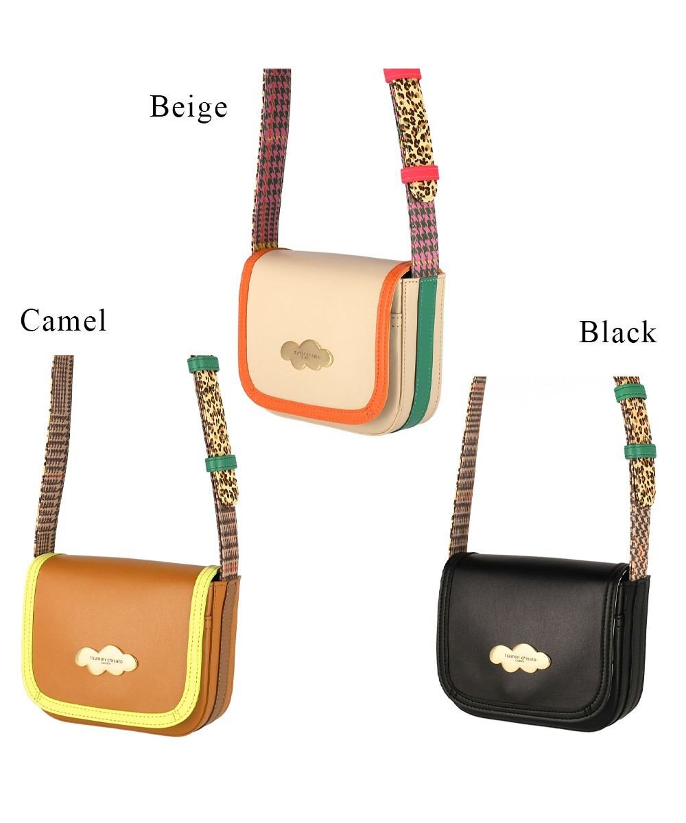 tsumori chisato CARRY カラーコンビエコレザー ショルダーバッグ 