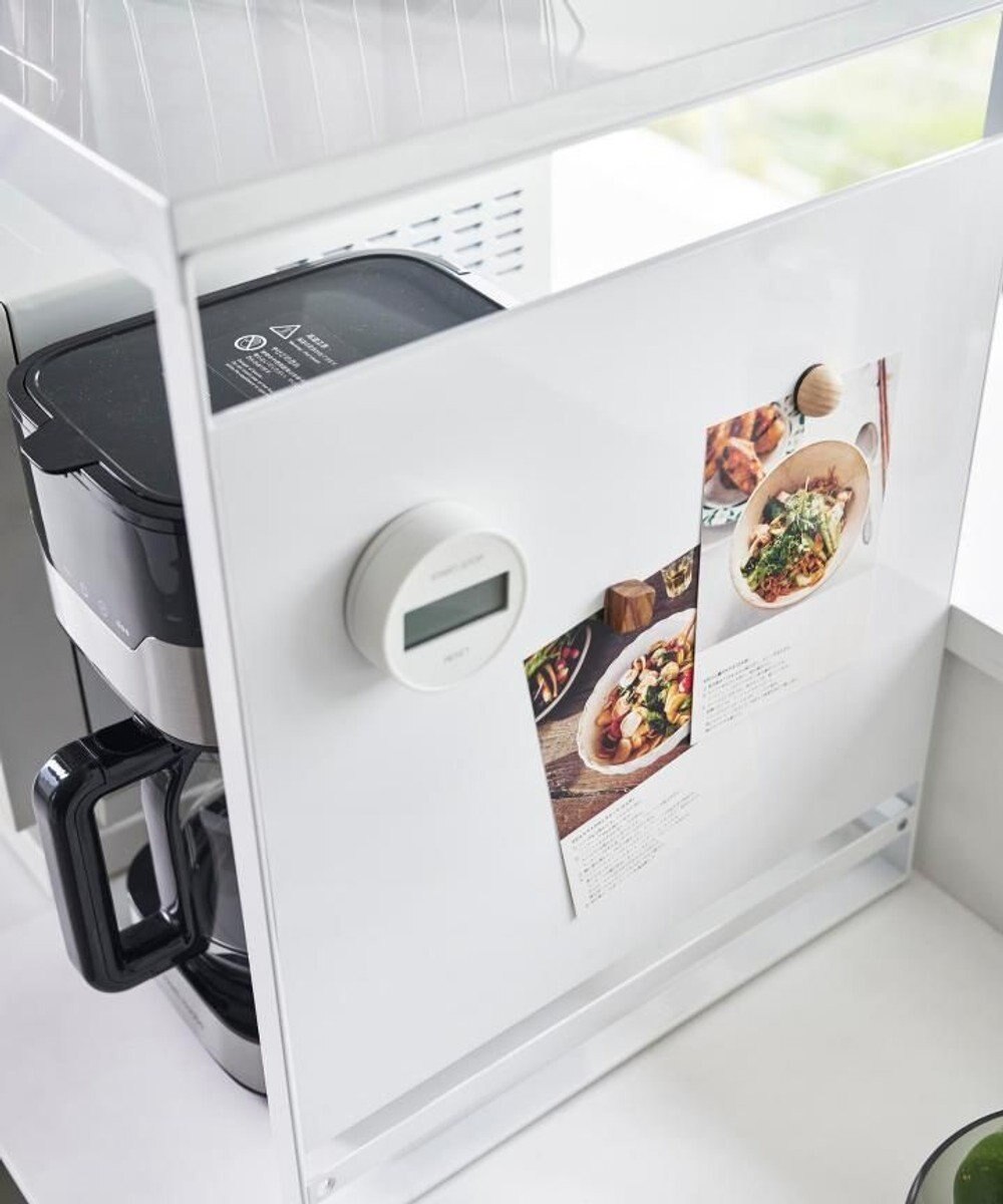 tower スチールパネル付きレンジラック タワー W75 ホワイト 