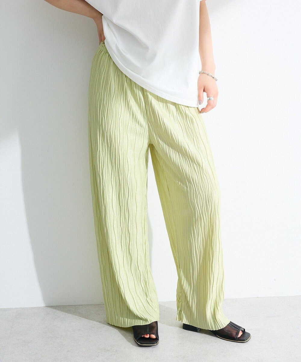 Green Parks セルフカットウェーブプリーツパンツ 