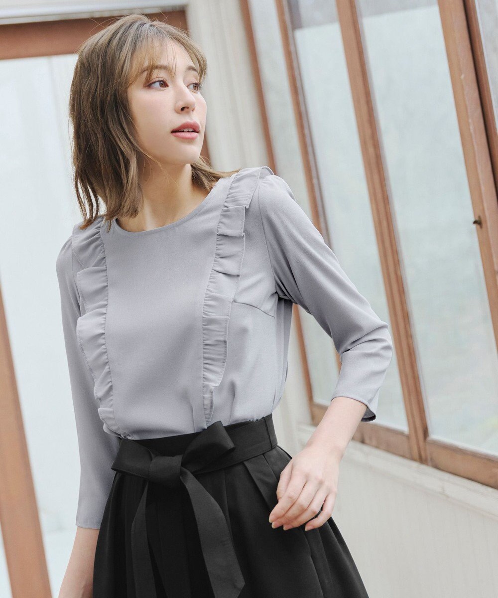 Tiaclasse 【洗える】フリルブラウス 