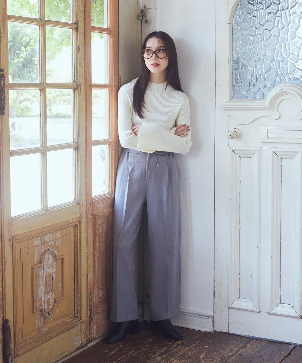 earth music&ecology ウールライクリラックスパンツ 