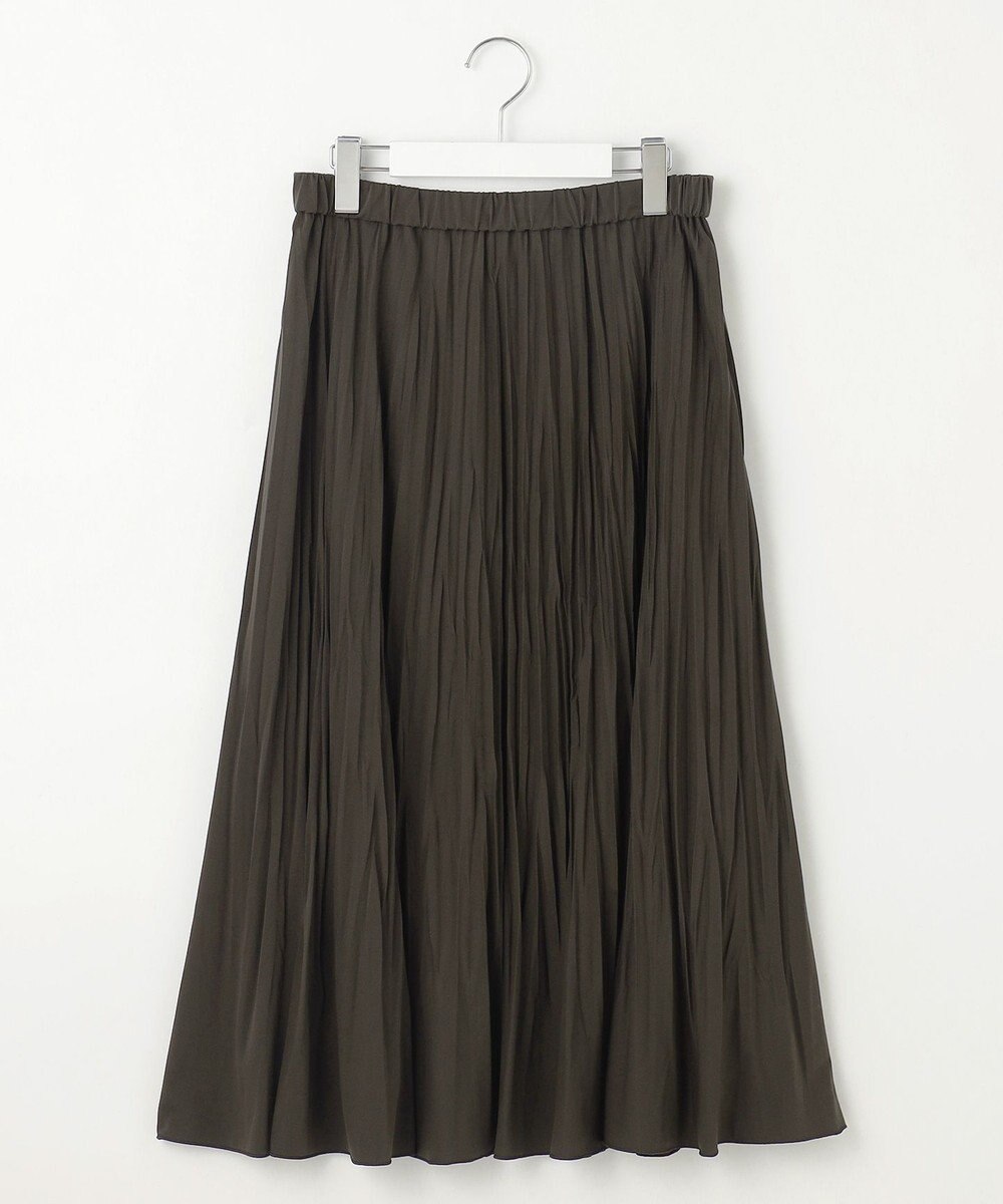 J.PRESS LADIES 【洗える】パウダリージャージー ランダムプリーツ スカート 