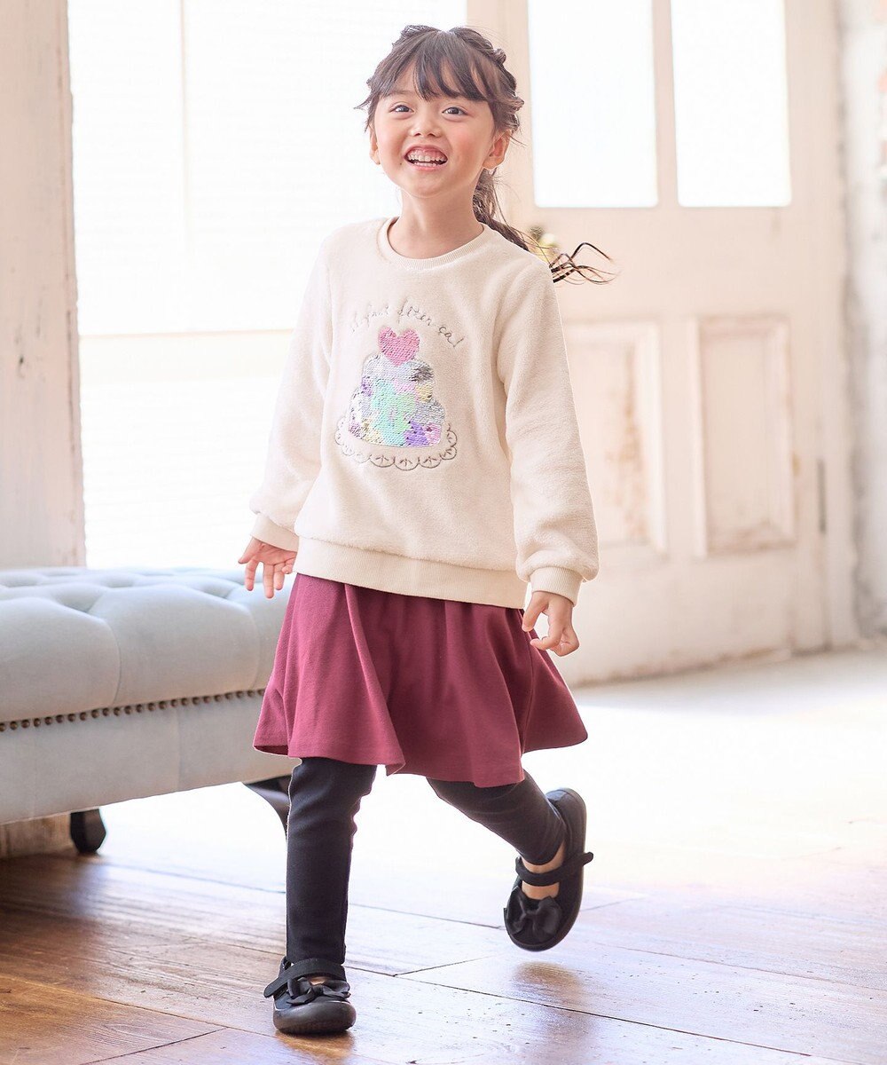 ANY KIDS 両面 フリース スパンコール トレーナー 