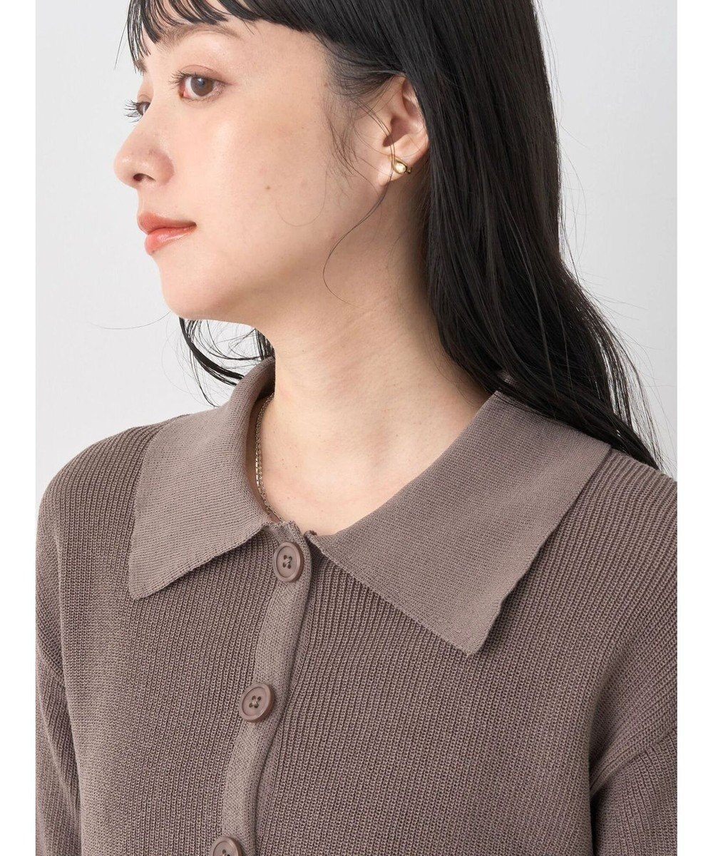 earth music&ecology ＳＥＴ２点襟付きカーディガン＋ニットワンピース 