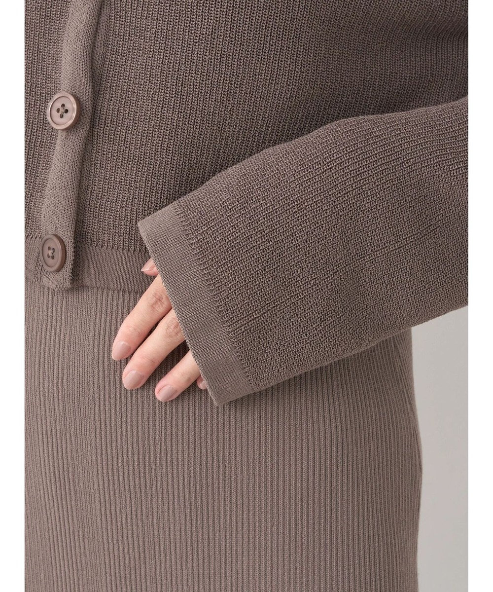 earth music&ecology ＳＥＴ２点襟付きカーディガン＋ニットワンピース 