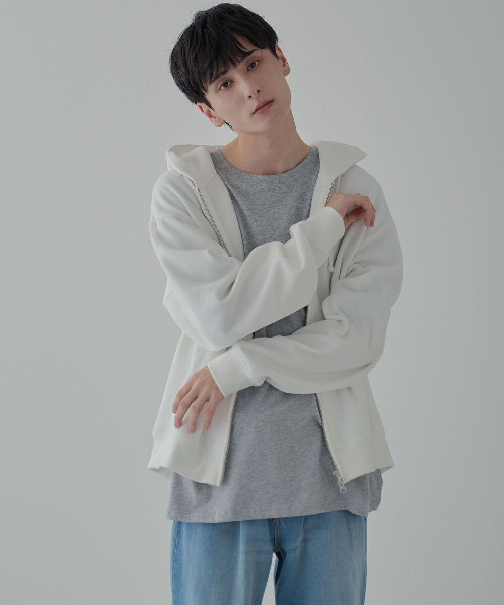 WEGO 【ユニセックス着用ITEM/SMLサイズ展開】リラックスフィットダブルZIPパーカー 