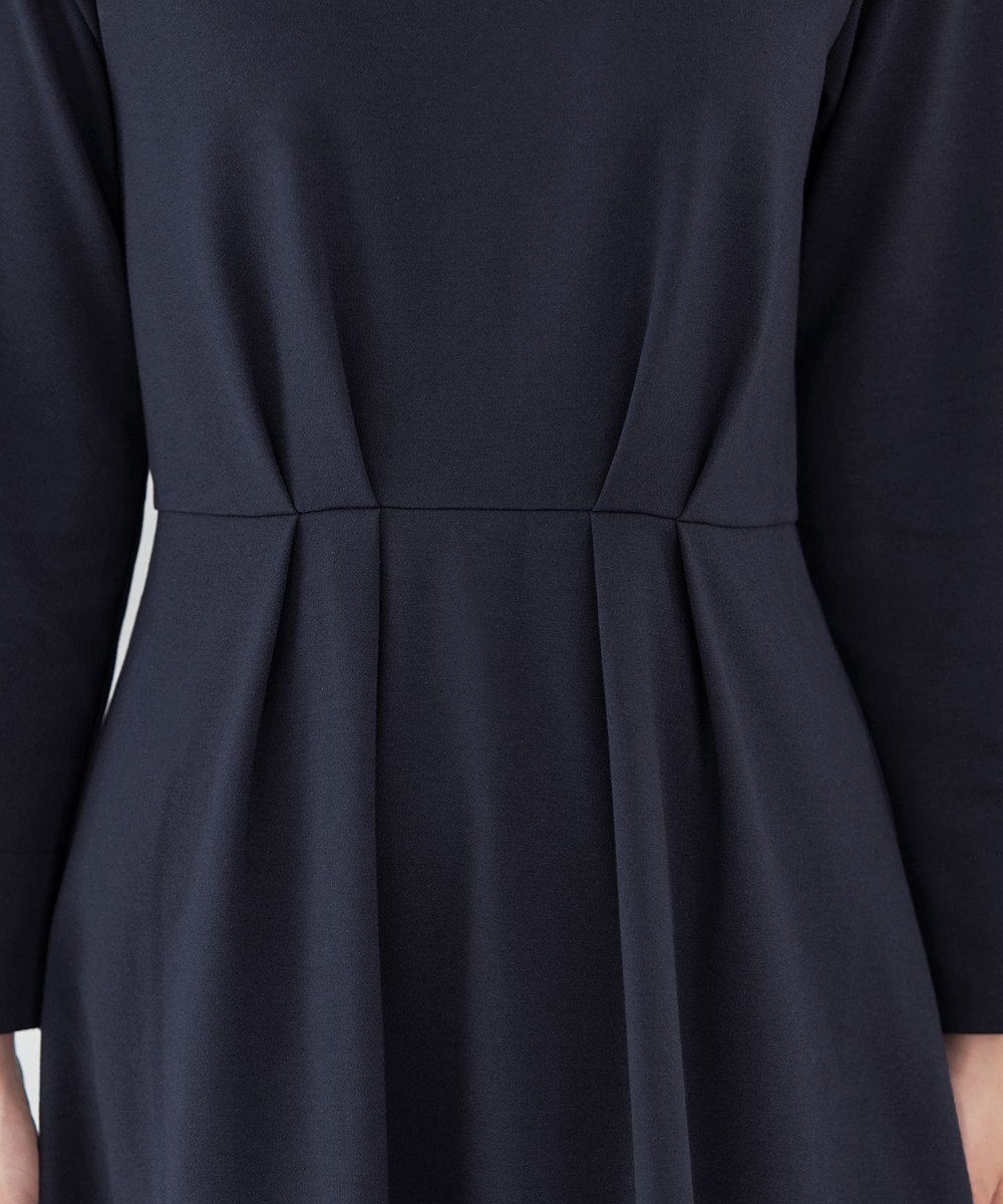 Tiaclasse 【GOLD LABEL・洗える】パールボタン付きポンチワンピース 