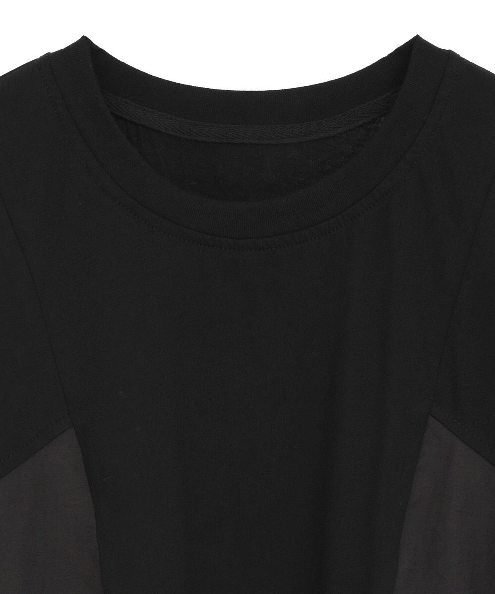 YECCA VECCA 【DOLL UP OOPS】異素材切替フレアートップス 