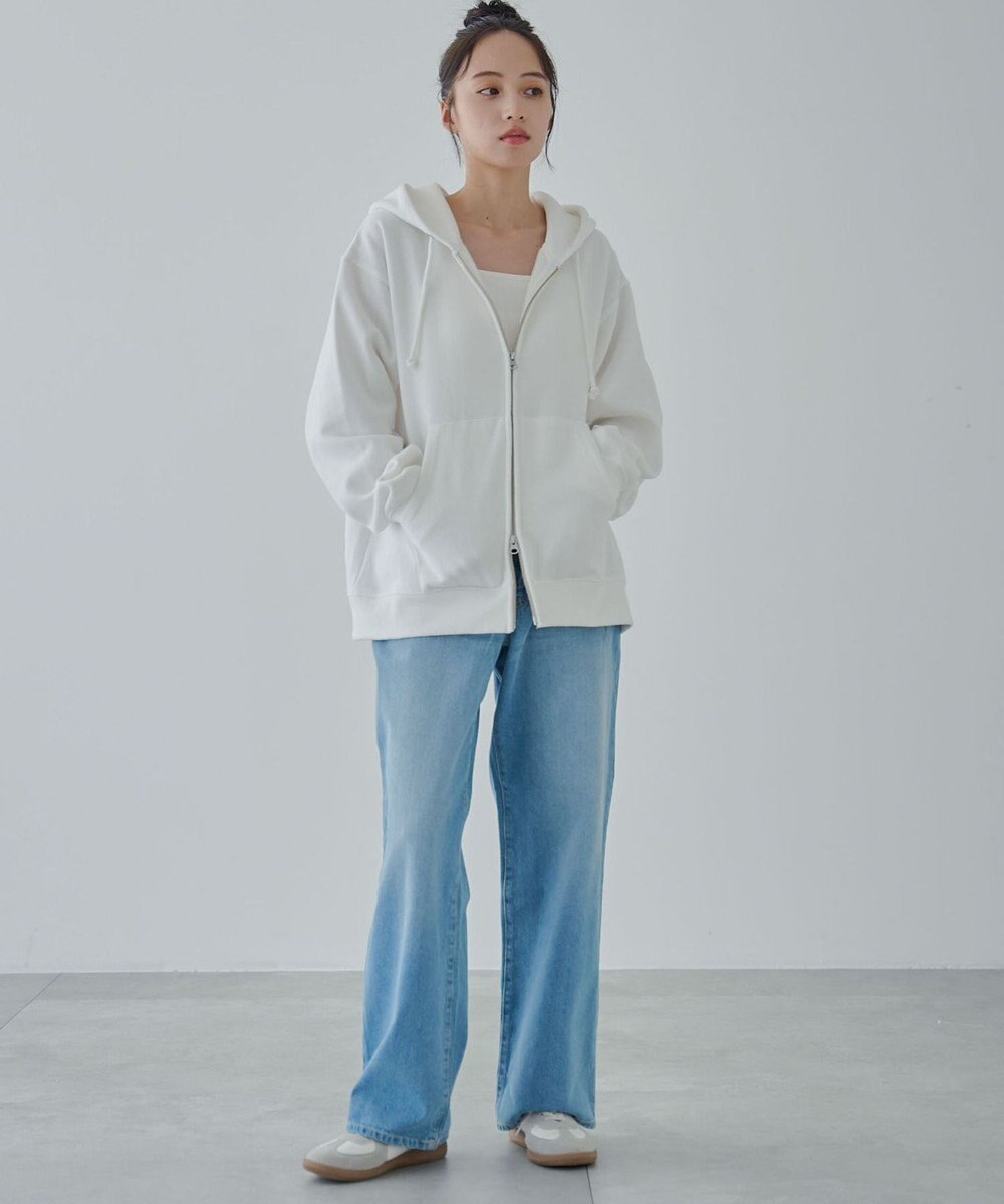 WEGO 【ユニセックス着用ITEM/SMLサイズ展開】リラックスフィットダブルZIPパーカー 