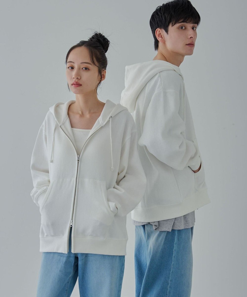 WEGO 【ユニセックス着用ITEM/SMLサイズ展開】リラックスフィットダブルZIPパーカー 