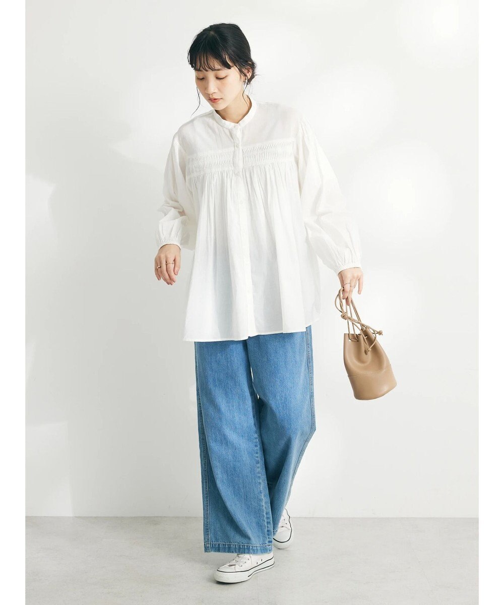 CRAFT STANDARD BOUTIQUE インド綿ピンタックブラウス 