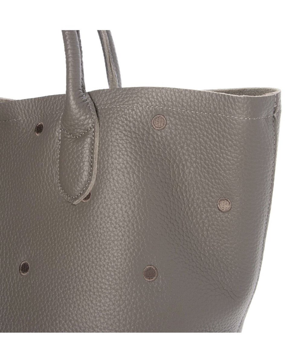 UNBILLION ペルケ perche / 牛革ドット刺繍トートバッグ 
