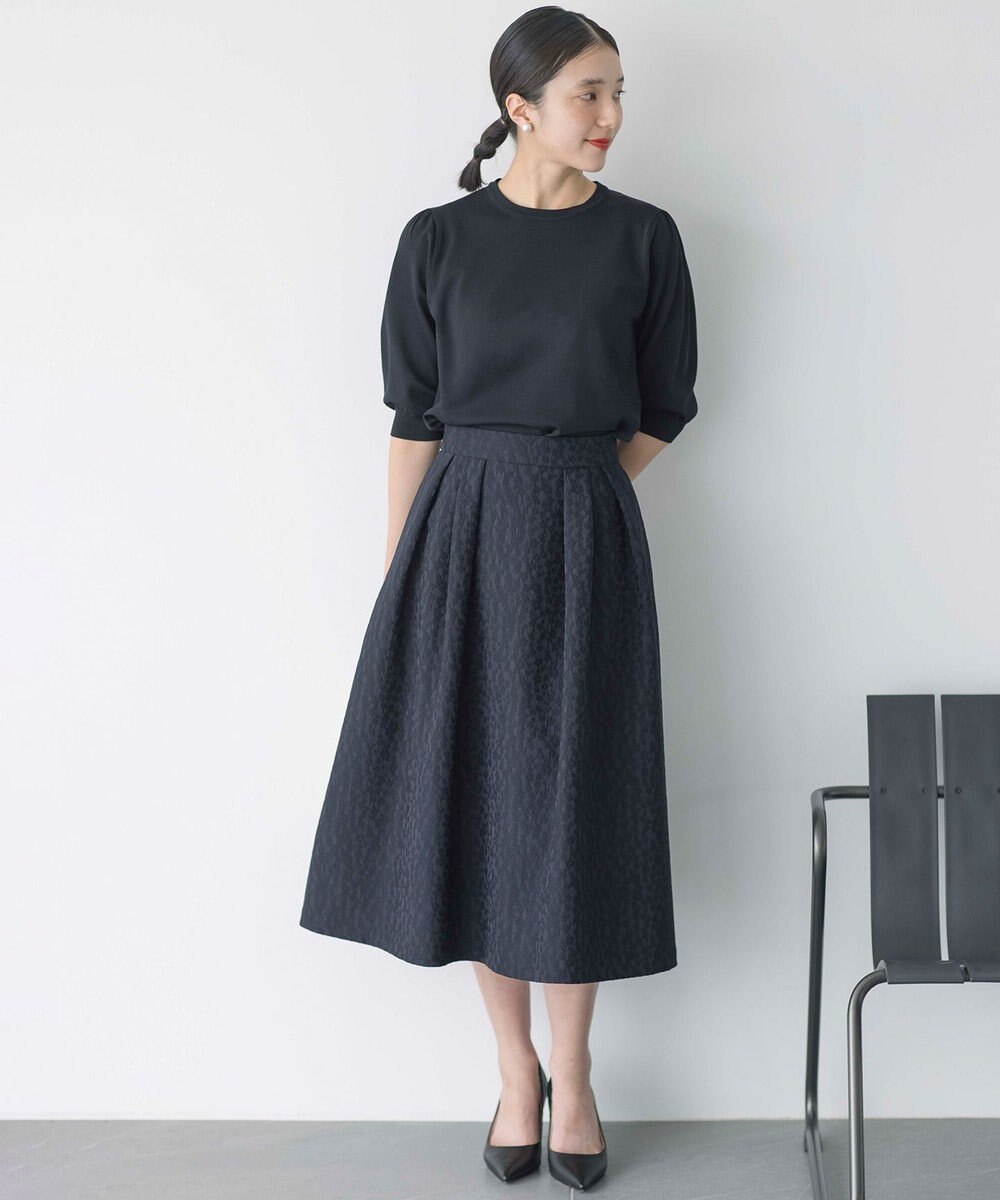 組曲 フラワージャカード フレアスカート 