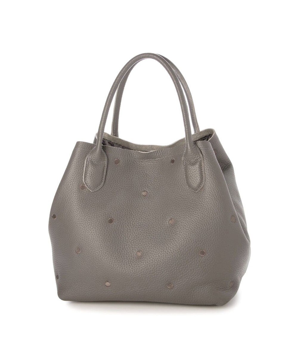 UNBILLION ペルケ perche / 牛革ドット刺繍トートバッグ 