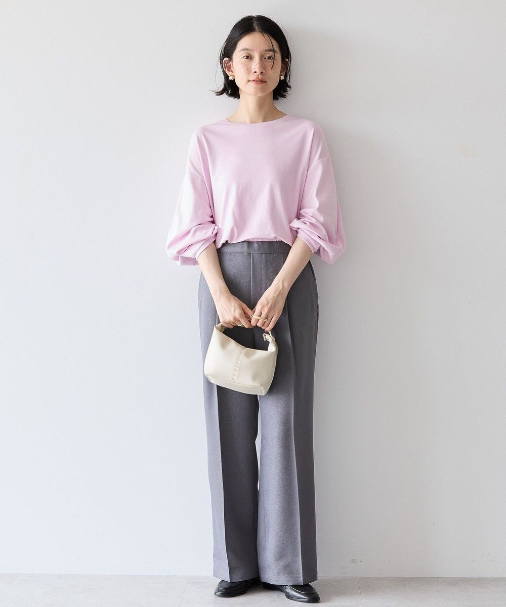 AMERICAN HOLIC 接触冷感7分袖タックスリーブカットプルオーバー 