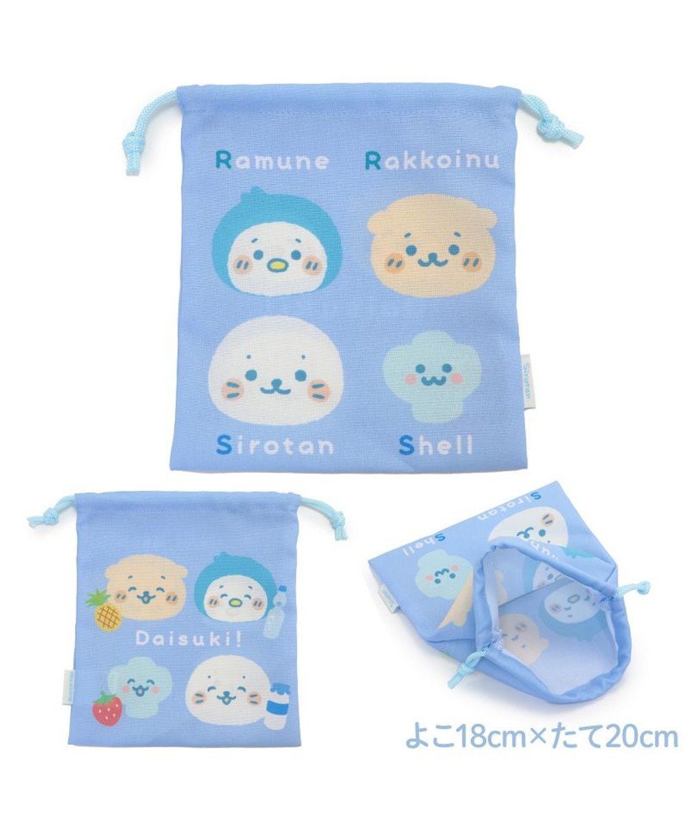 Mother garden しろたん 巾着 18×20cm 《みんなのすきなもの柄 》 【単品】 