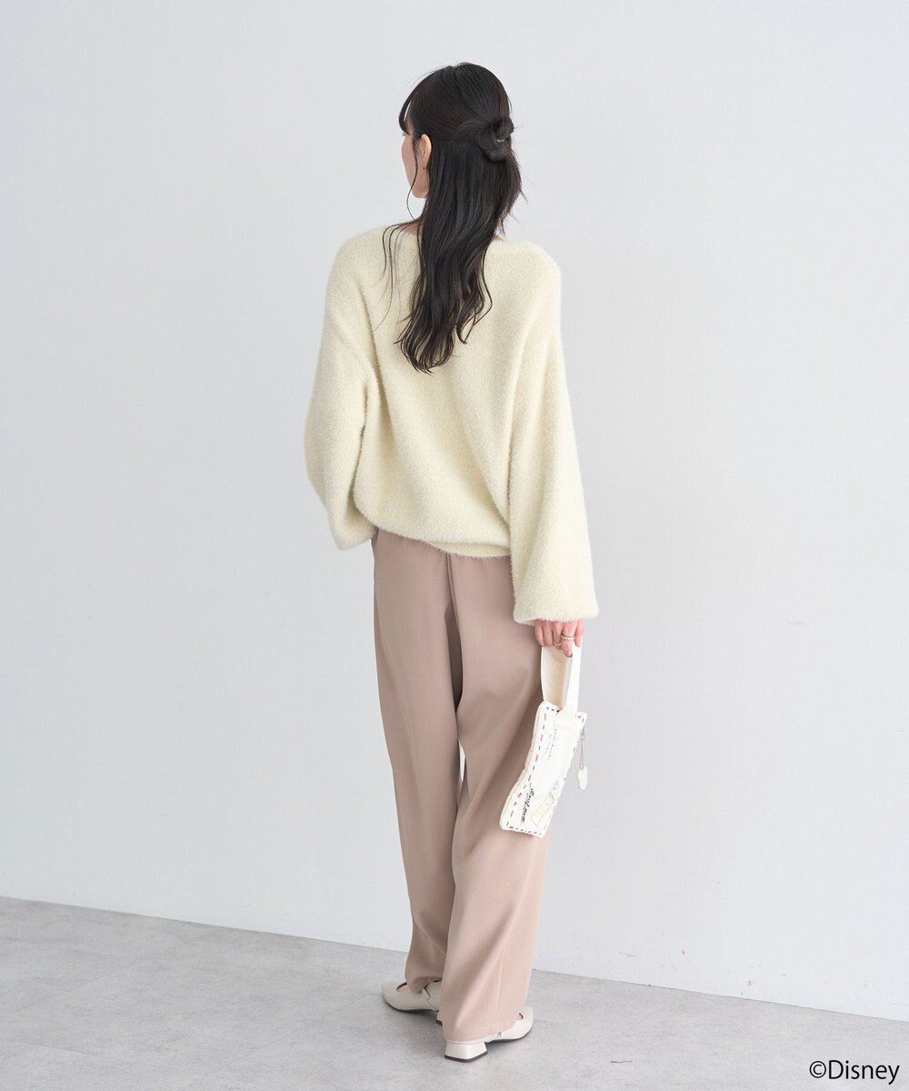 earth music&ecology 【予約】Disney/ポイントミッキーラメシャギーカーデ 