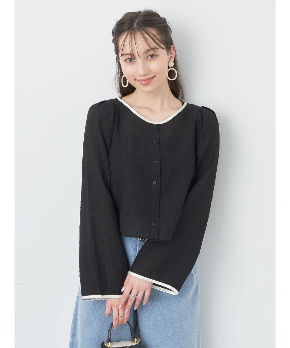 earth music&ecology シアーパイピングシャツ 