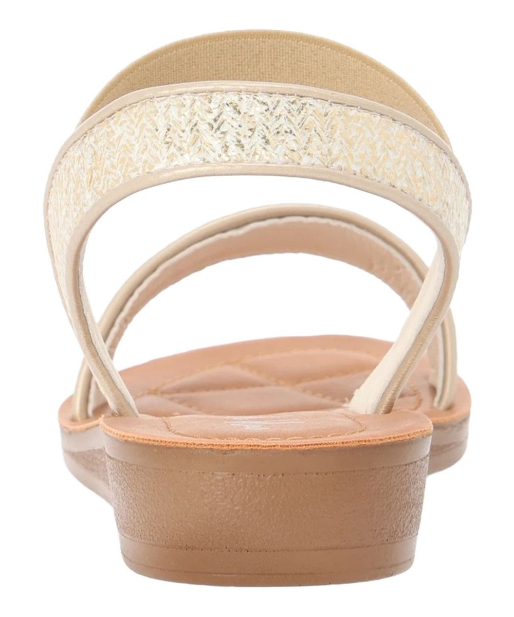 Green Parks ・ｒｉｃｈ　ｂｌｕｅ　雑材フラットサンダル 