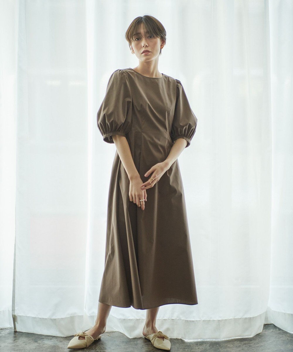 #Newans 【洗える】ピンタックベストコンビワンピース 