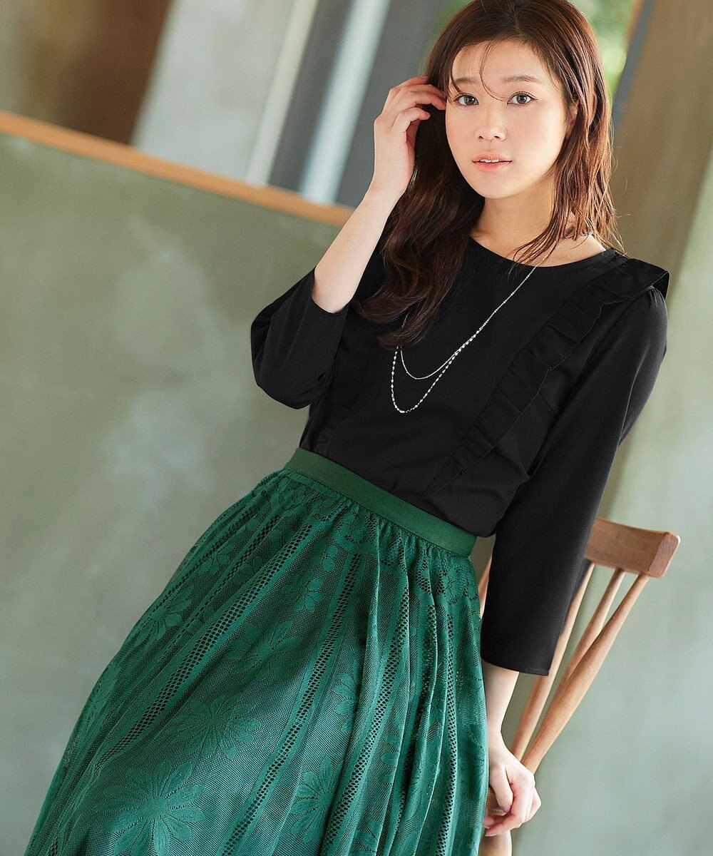 Tiaclasse 【洗える】フリルブラウス 