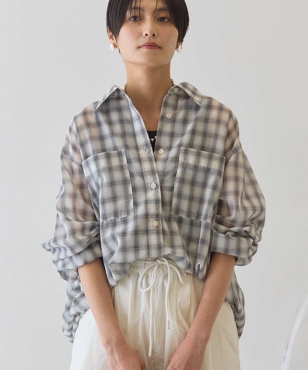 AMERICAN HOLIC シアーチェックシャツ 