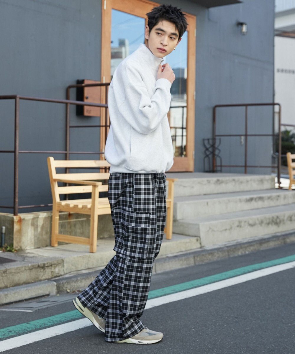 WEGO 【ウエストゴム/MLサイズ展開】イージーワイドカーゴスラックス 