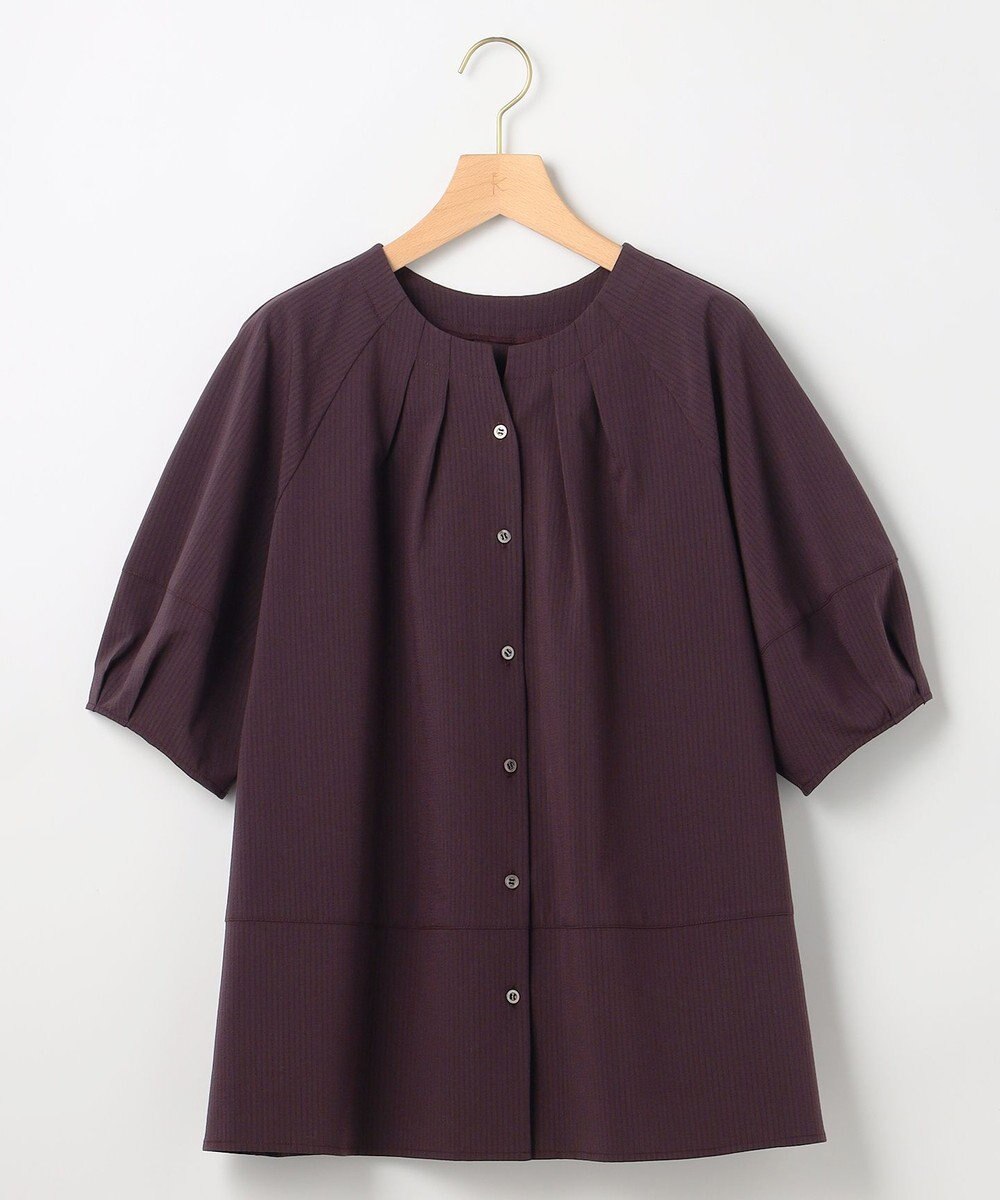 組曲 【先行予約・前後着用可】ソフトサッカーラグランスリーブ ブラウス 