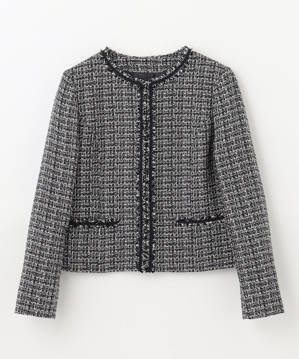 ANY ファンシーラメツイード ノーカラージャケット 