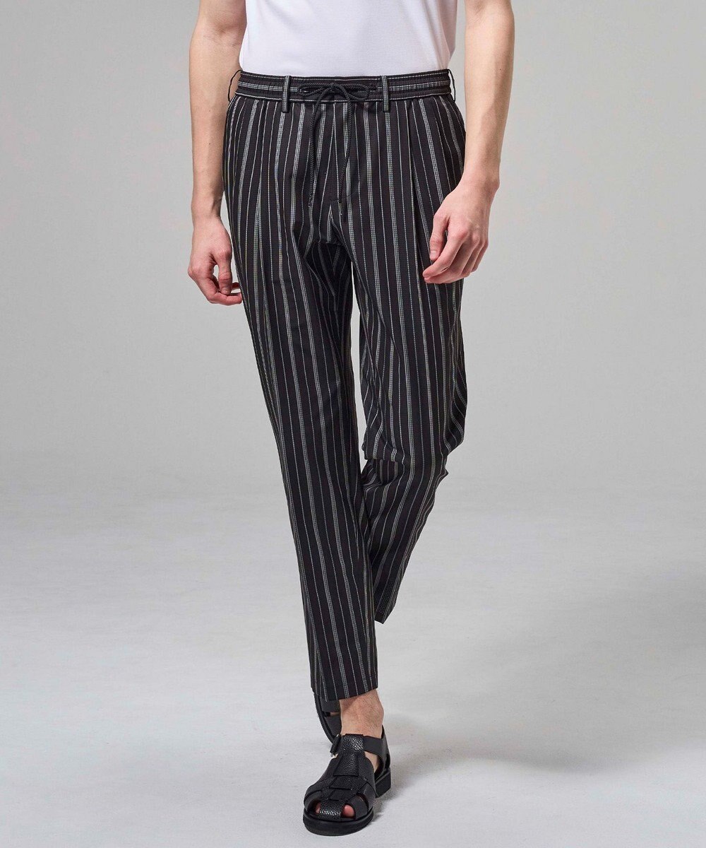 JOSEPH HOMME 【新素材】ドットエアーリバーシブル ドロスト付タック入りテーパードパンツ / PEGG TUCK 