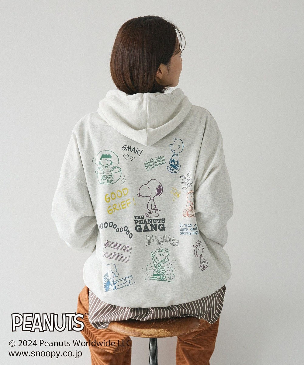 CRAFT STANDARD BOUTIQUE 【ＰＥＡＮＵＴＳ】プリントパーカー Oatmeal