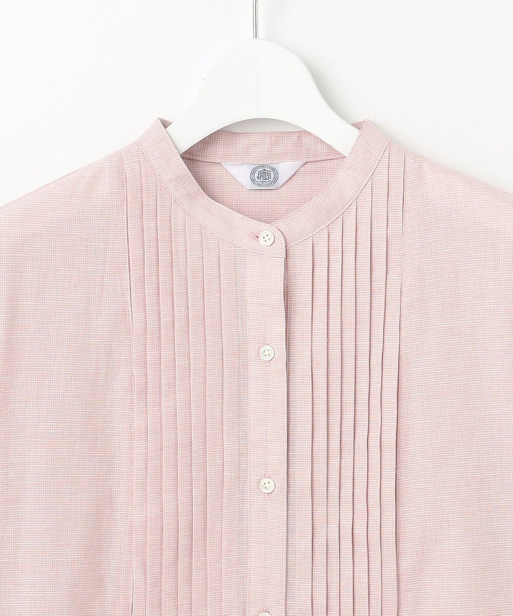 J.PRESS LADIES 【洗える】BEZピンチェック ピンタック ブラウス 