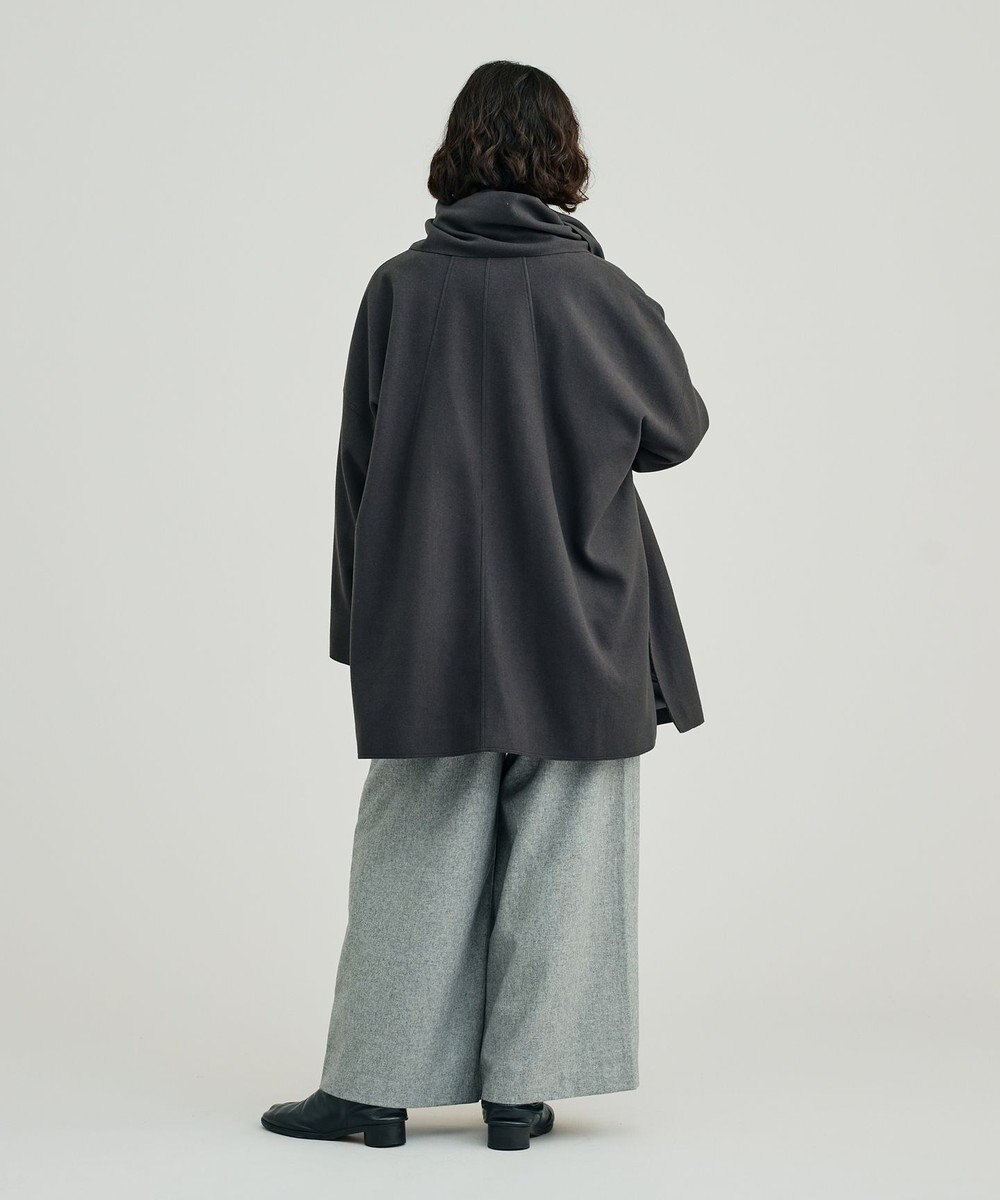 J.PRESS YORK STREET 【WOMEN】NEEDLE JERSEY マフラー付コート 